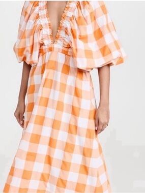 Shopbop orange and white sundress